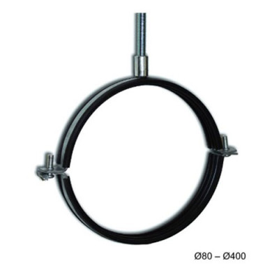 OBMI-080 - Ophangbeugel voor buis Ø80 met rubber inlage - RVS316