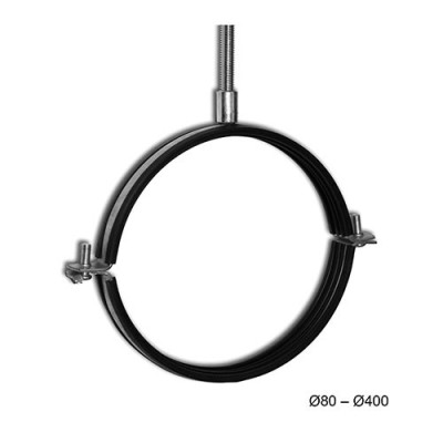OBMC-180 - Ophangbeugel voor buis Ø180 met rubber inlage - staal