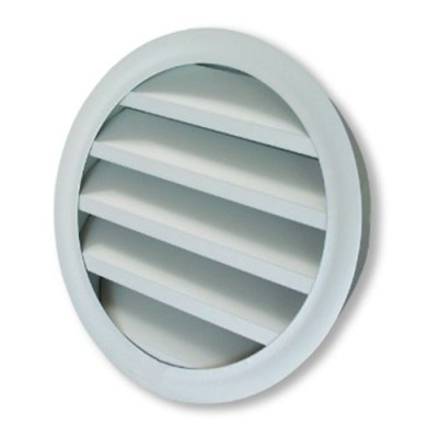 BLR-GD200-RAL9016 - Rond buitenluchtrooster aluminium Ø 200 mm - met insectengaas