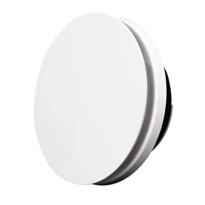 RV 125 - 7x Ventilatieventiel toevoer/afvoer Ø116/Ø125 75m³/h - ronde frontplaat regelbaar - kunststof wit