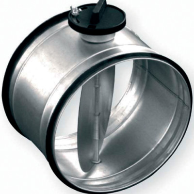 KDE-250 - Handbediende ronde regelklep met rubber - Ø250mm