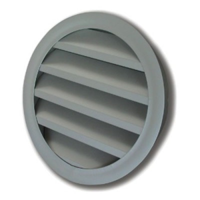 BLR-GDA200-RAL9006 - Rond buitenluchtrooster aluminium Ø 200 mm - met insectengaas