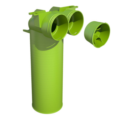 UB0188342 - Air Excellent AE34c Ventieladapter 90° 125 met 1 afdekkap