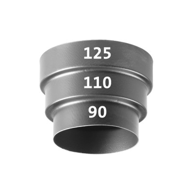 UB0169660 - SoloVent Verloop KS 125-110-90 zwart