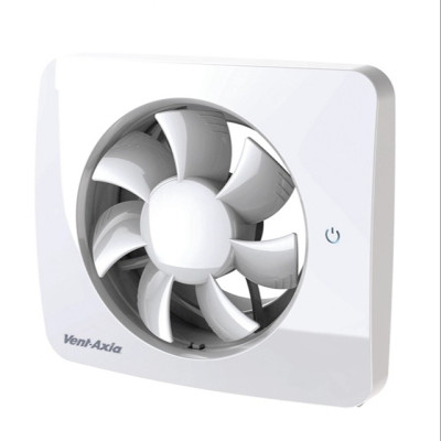 Svensa - Badkamerventilator Ø100/Ø125 140m³/h  - App gestuurd met geur- en vochtsensor en lichtschakelaar met nalooptijd - kunststof wit